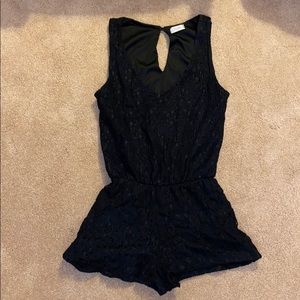 Black lace romper